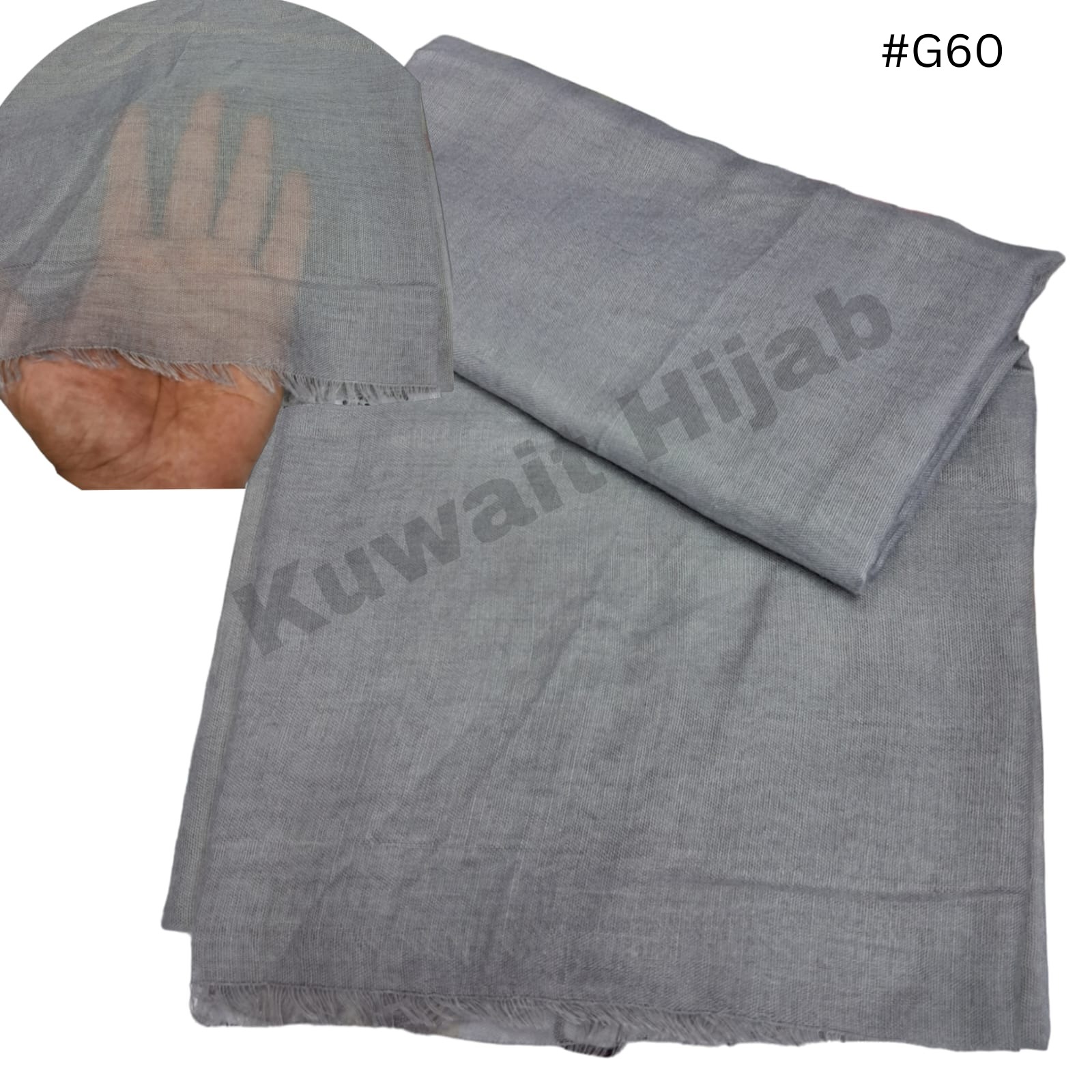 Light weight shawl without jafsa (Grey #60)