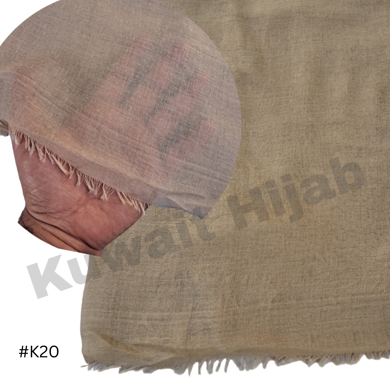 Light weight shawl without jafsa (Beige #20)