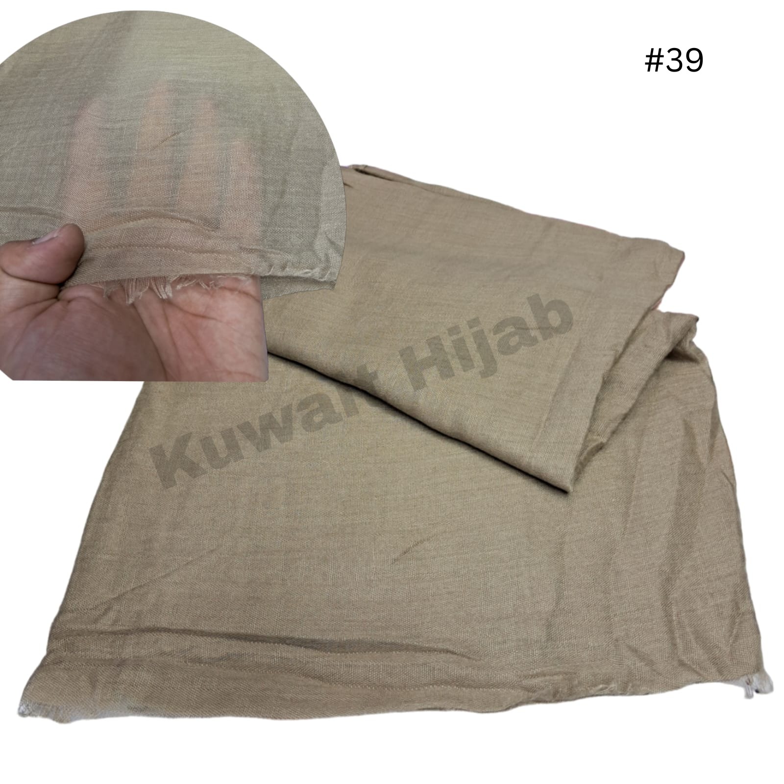 Light weight shawl without jafsa (Beige #39)