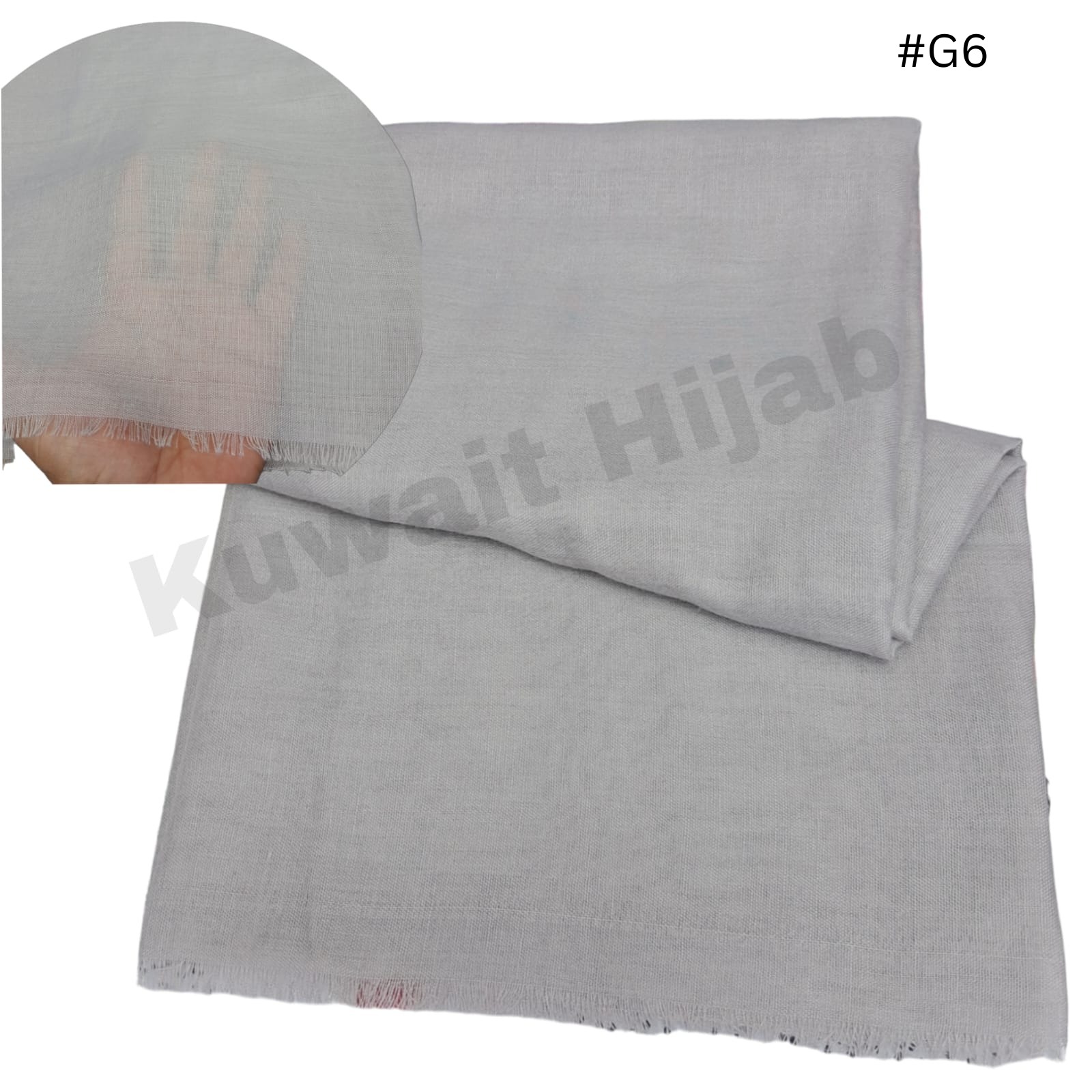 Light weight shawl without jafsa (Grey Beige #6)