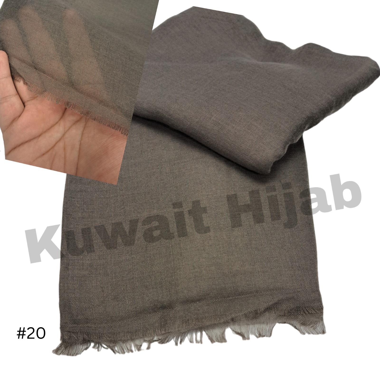 Light weight shawl with jafsa (Brown #20)