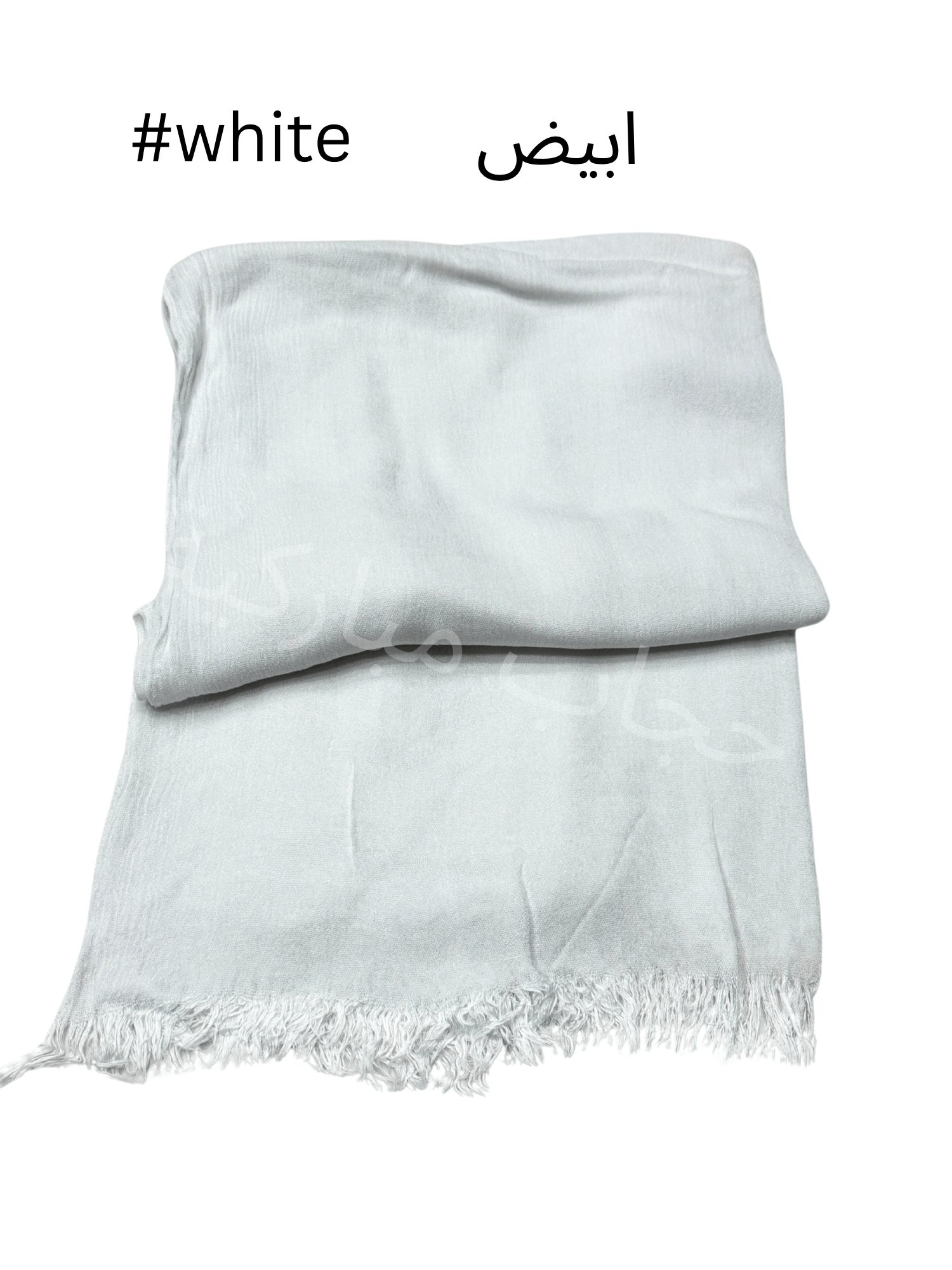 شال تايلندي مع جفسه (ابيض)