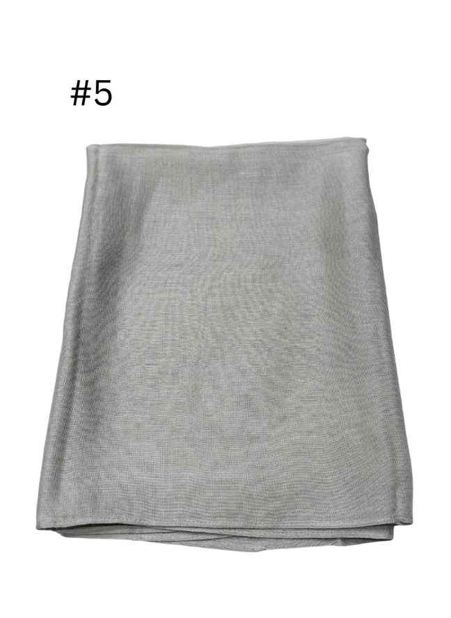 Shawl Linen Mumtazi without fringes (Grey#5)