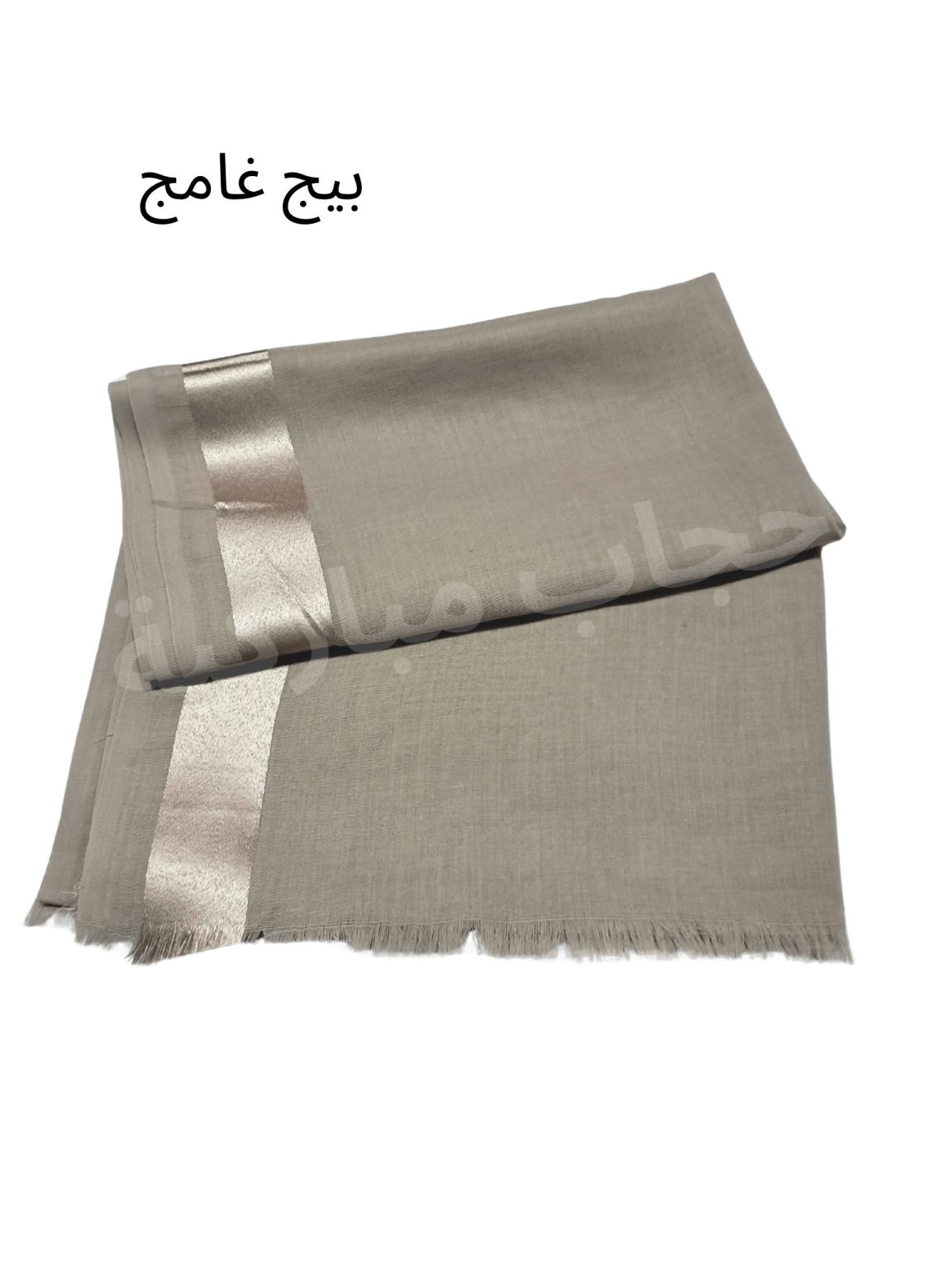shawl linen 1 strip (Dark Beige)