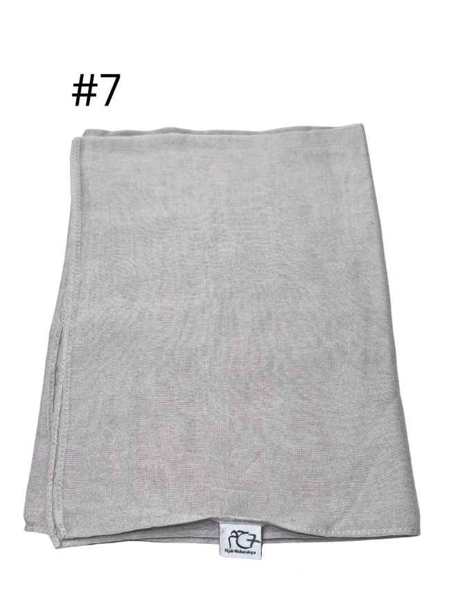 Shawl Linen Mumtazi without fringes (Grey#7)