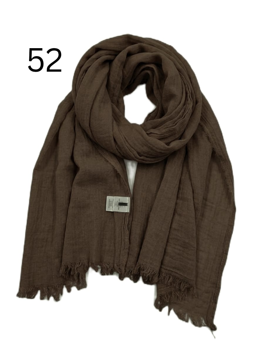 Shawl Crinkle soft brown (52)