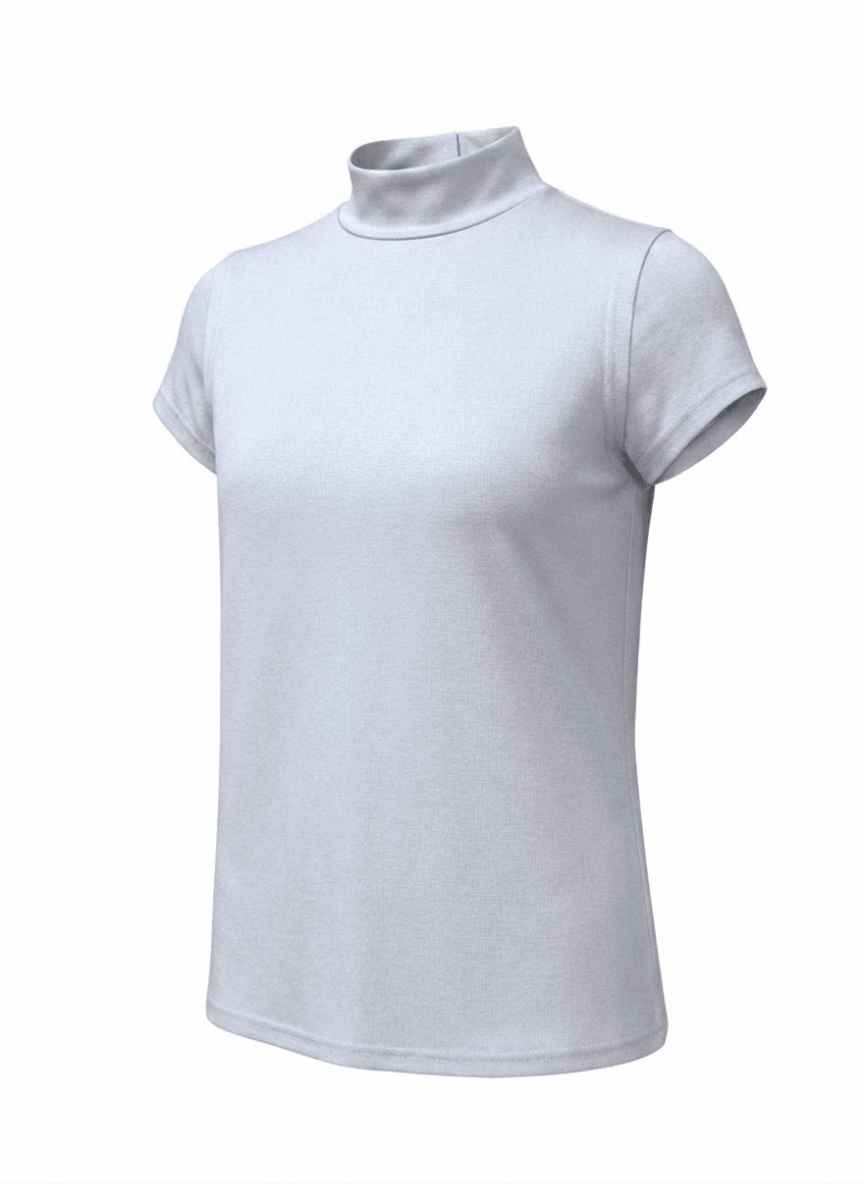 Half Sleeves with high neck (Light Gray)