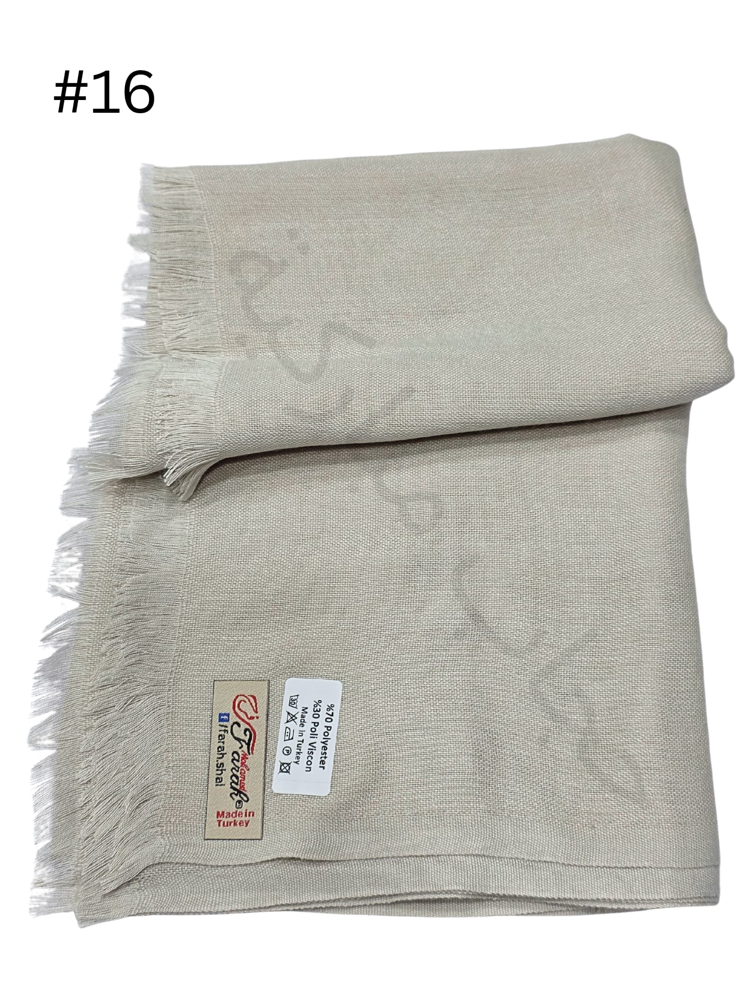 Turkish shawl with jafsa (Beige#16)