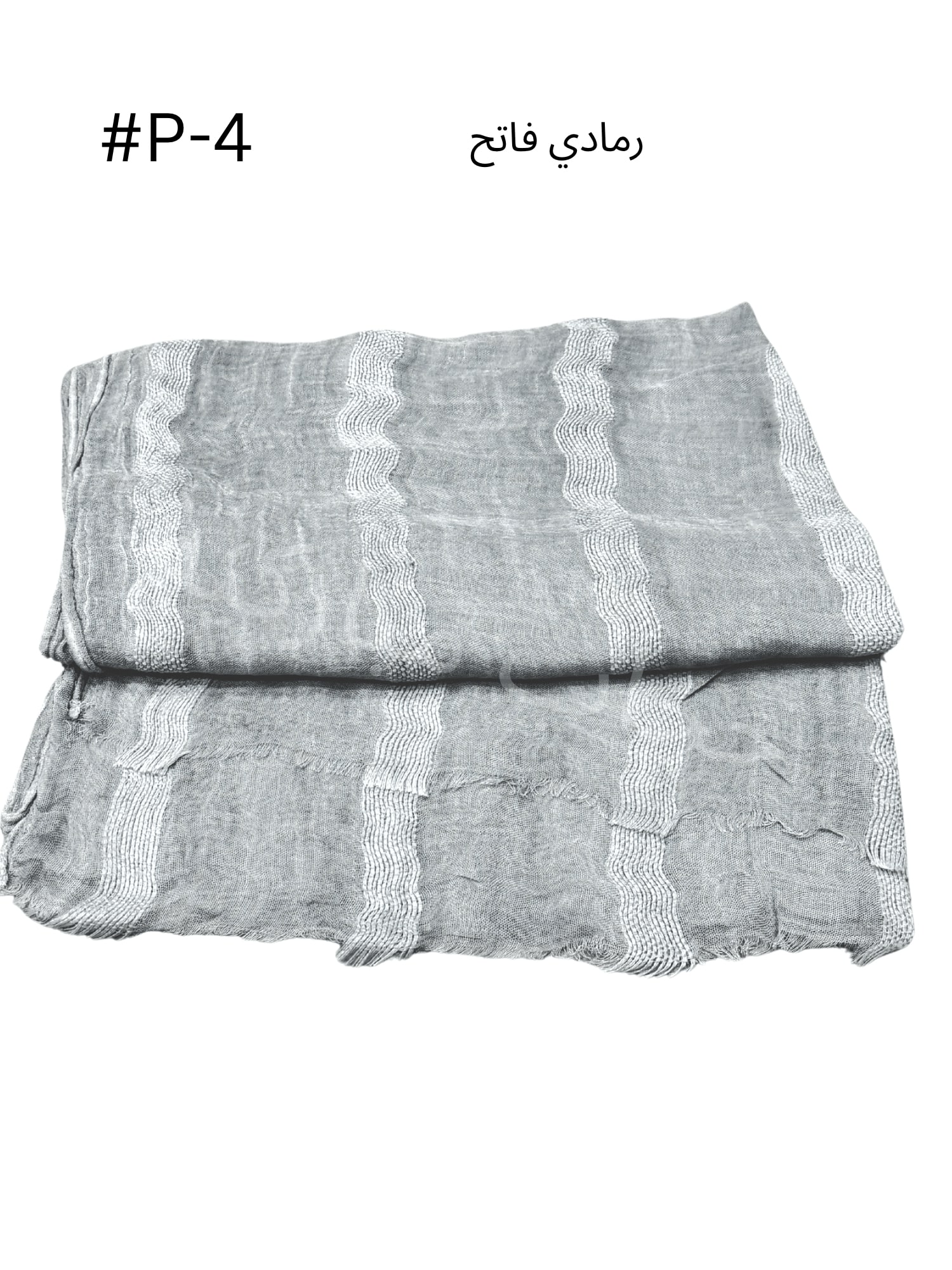 شال تايلندي مخططة (رمادي فاتح #P4)