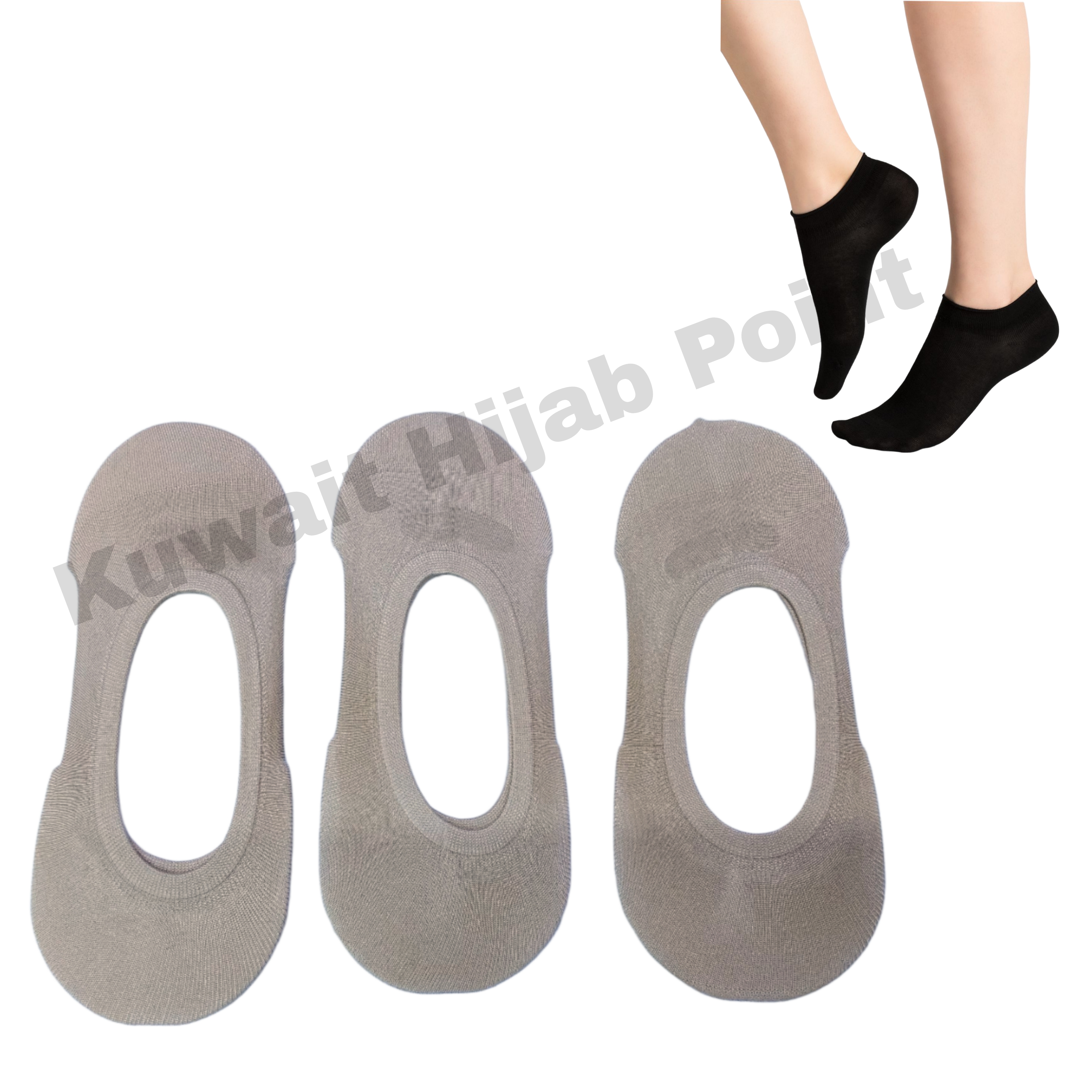 Low cut socks thick (Beige)(3 pairs)