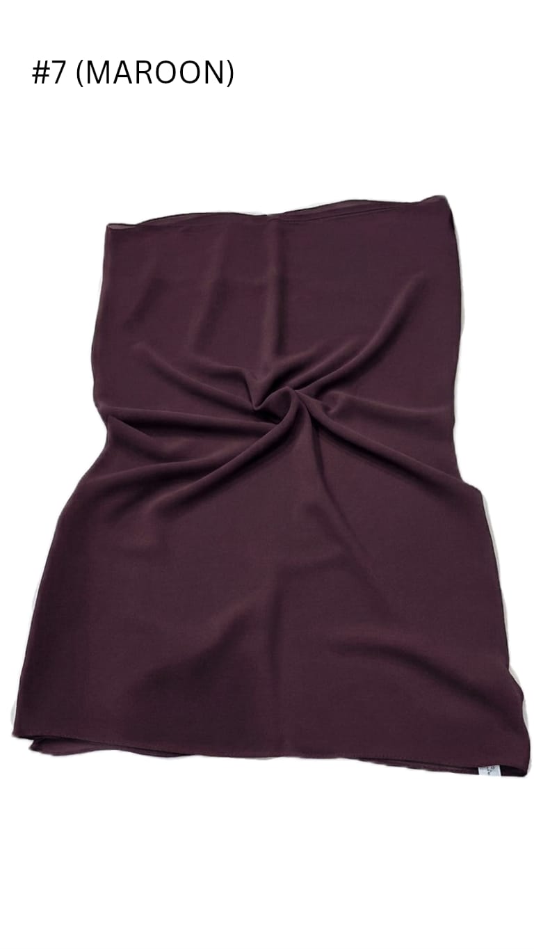 malafa normal Chiffon Emarati (Maroon) 7