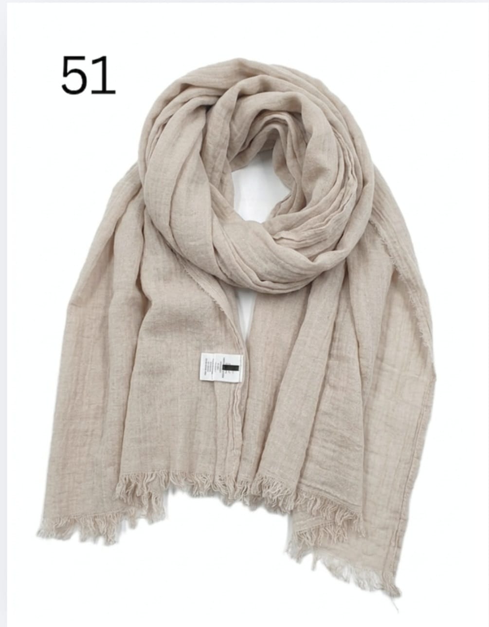 Shawl Crinkle soft beige (51)