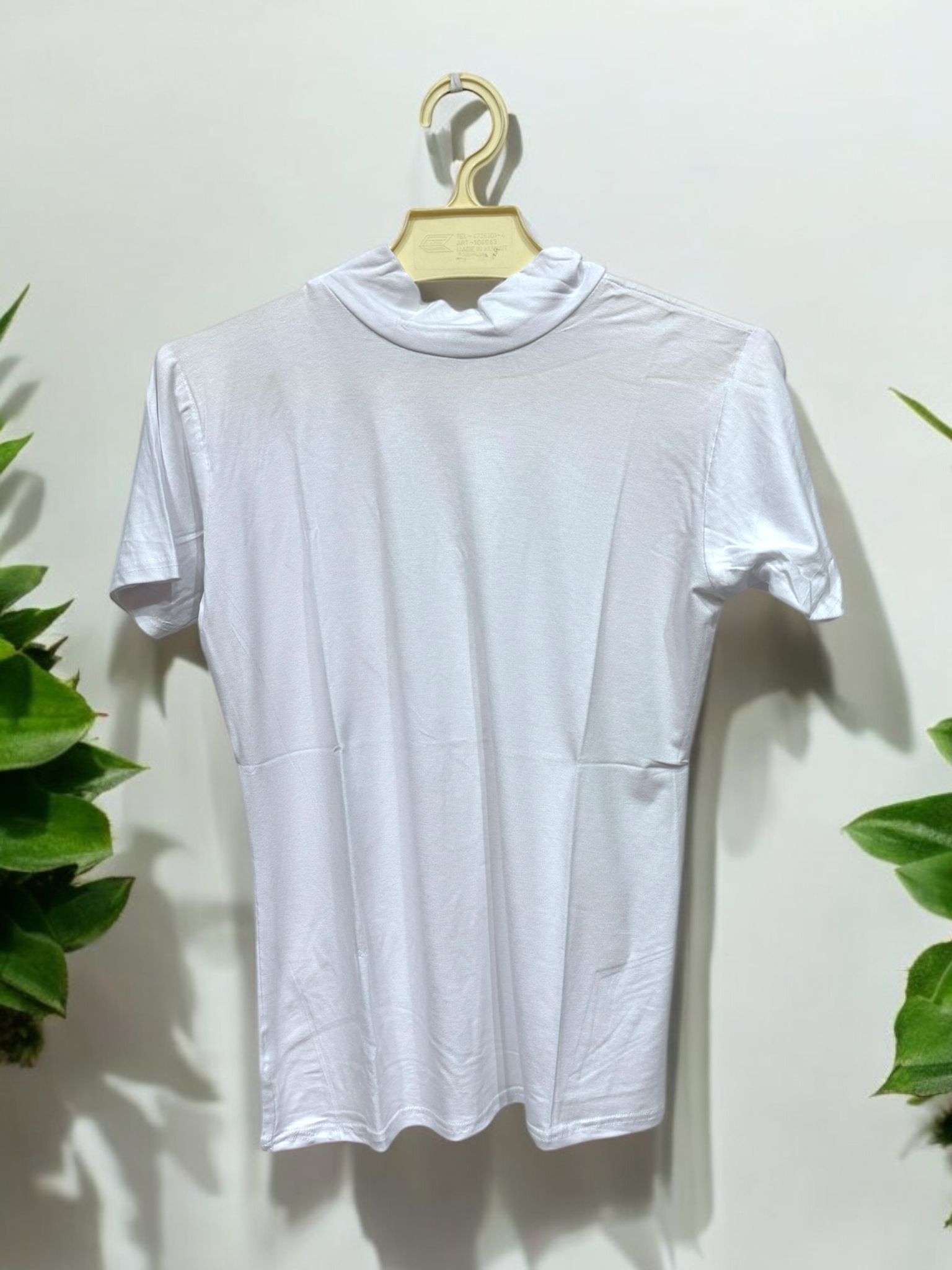 Half sleeves with high neck (White)