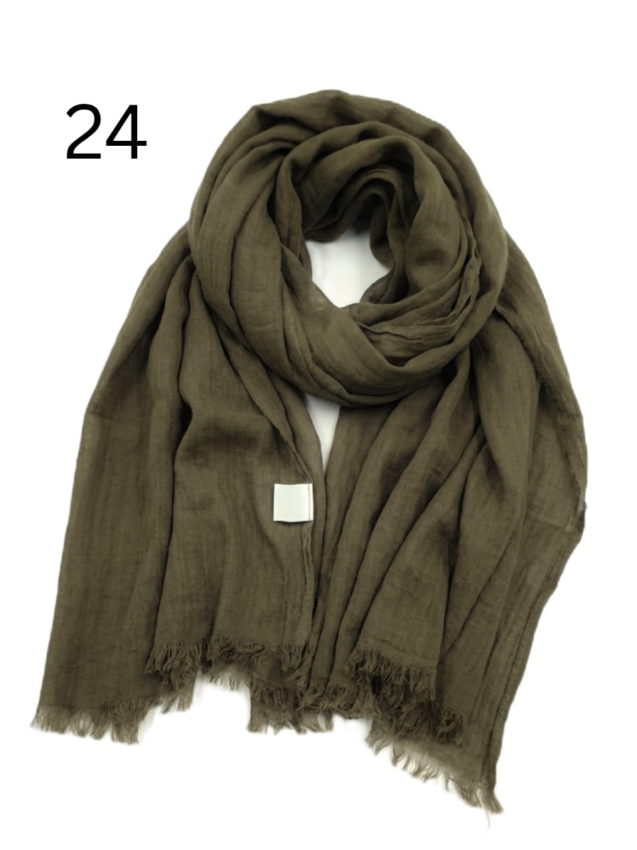Shawl Crinkle soft olive (24)