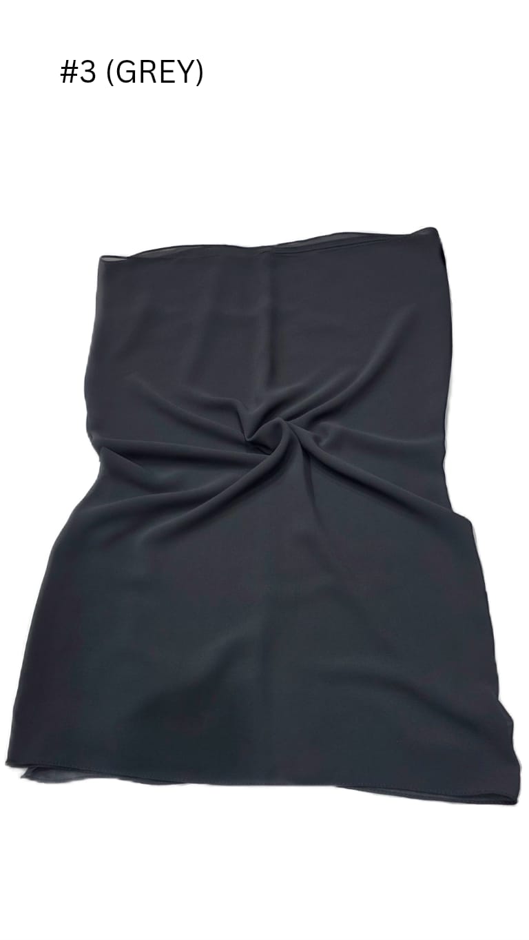 malafa normal Chiffon Emarati (Grey) 3
