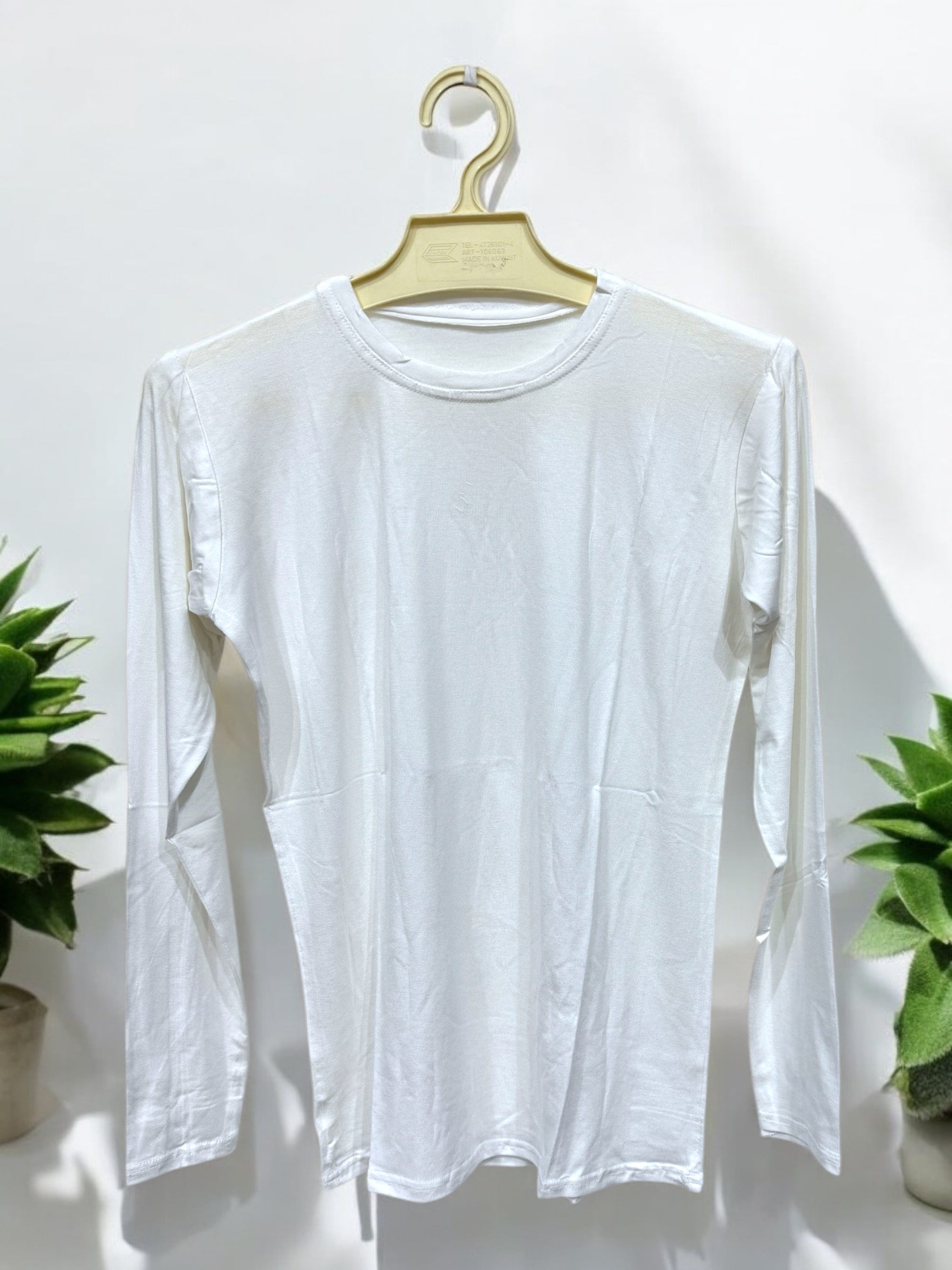 كم طويل بدون هاينك (ابيض)