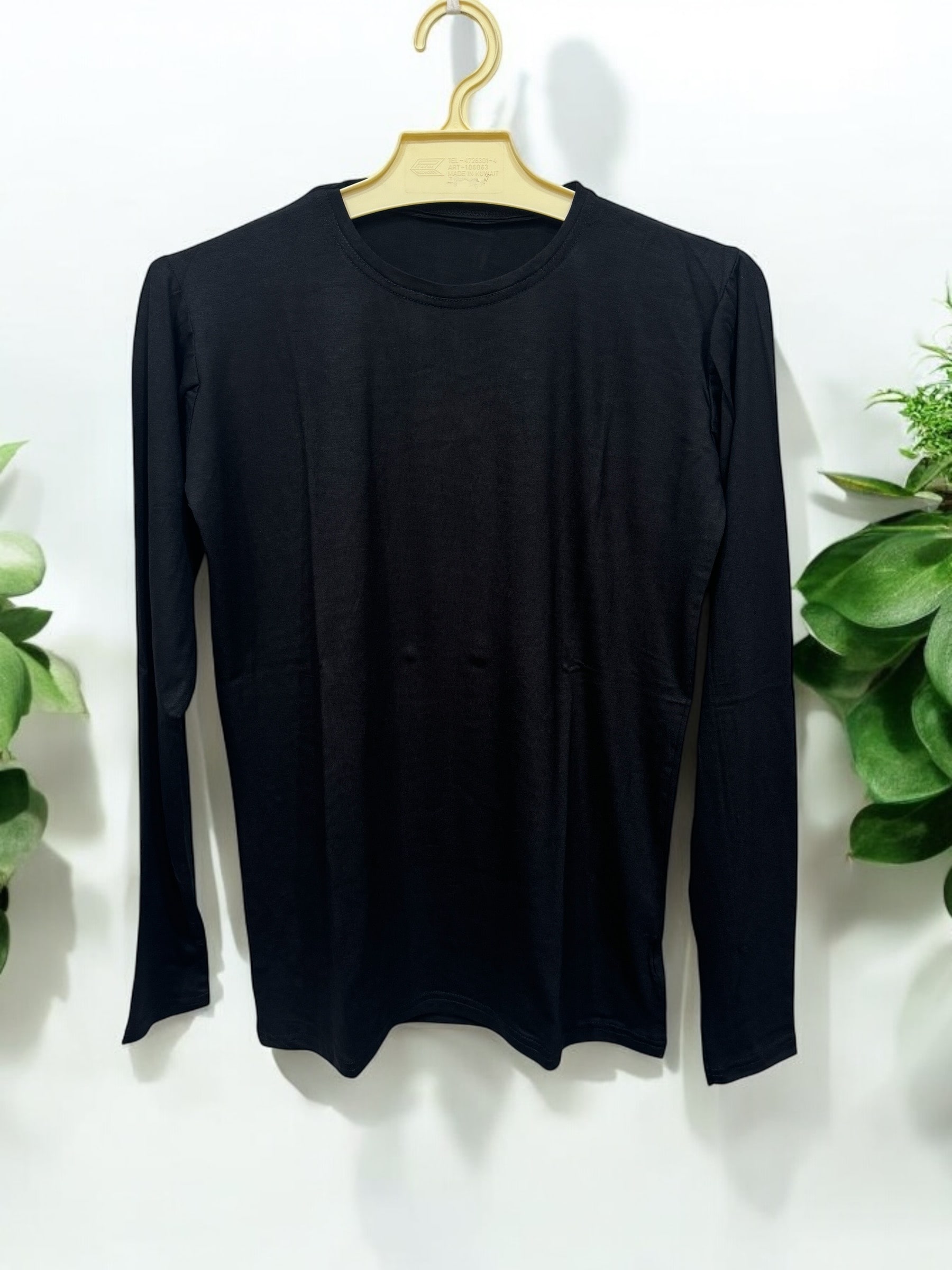 Long sleeves without high neck (Black)