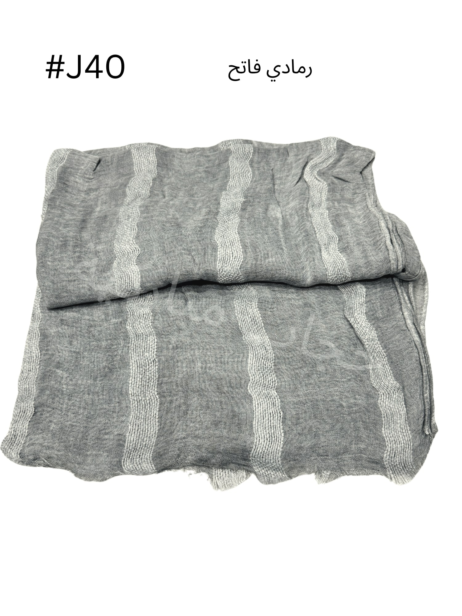 شال تايلندي مخططة (رمادي فاتح #J40)