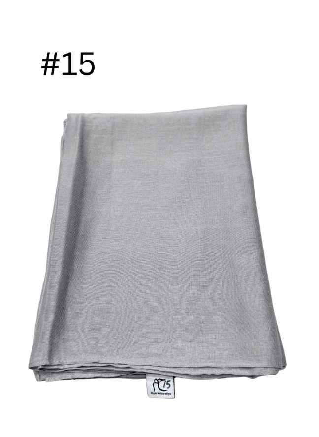 Shawl Linen Mumtazi without fringes (Grey#15)