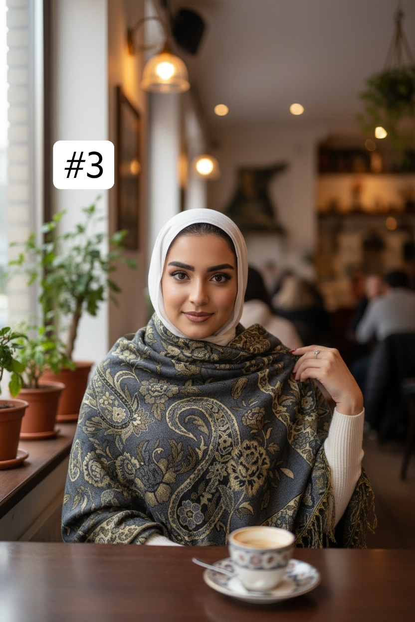 (#3) شال كشميري خفيف